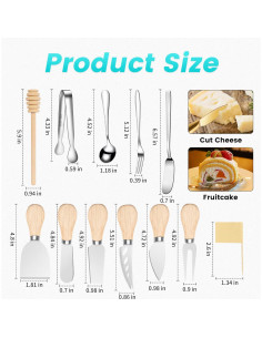 Set de Cuchillos para Queso LifeMusican 23 Piezas Madera 2