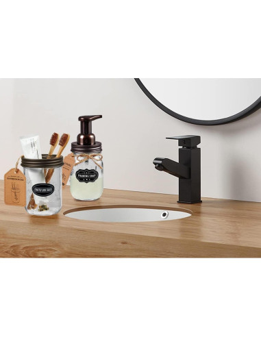 Soporte para Cepillos de Dientes Komashr con Frasco Mason 473ml