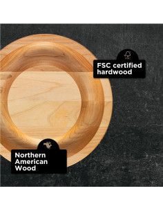 Bandeja de Madera de Arce 30x30 cm para Queso y Galletas 2