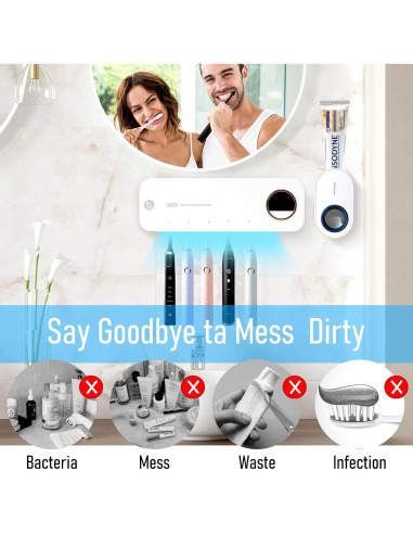 Limpiador de Cepillos de Dientes GFBEBDV con Dispensador Automático