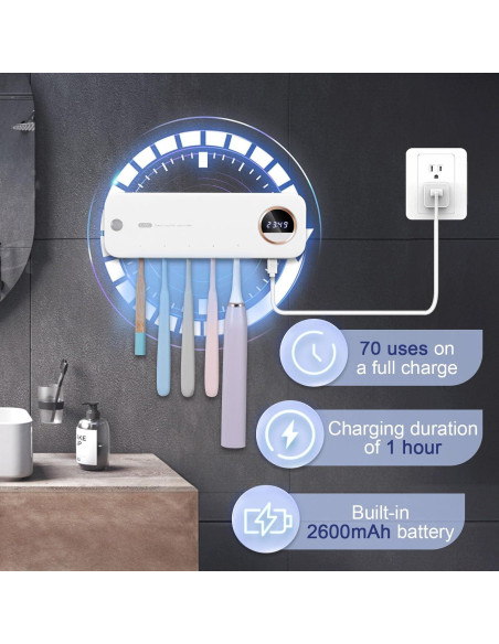 Limpiador de Cepillos de Dientes GFBEBDV con Dispensador Automático