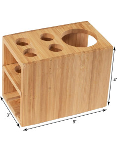 Soporte para Cepillos de Dientes Bamboo Naturals 1 Compartimento 2