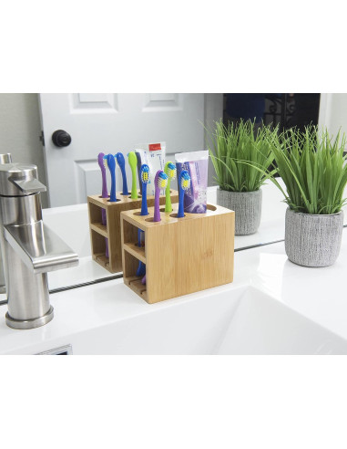 Soporte para Cepillos de Dientes Bamboo Naturals 1 Compartimento