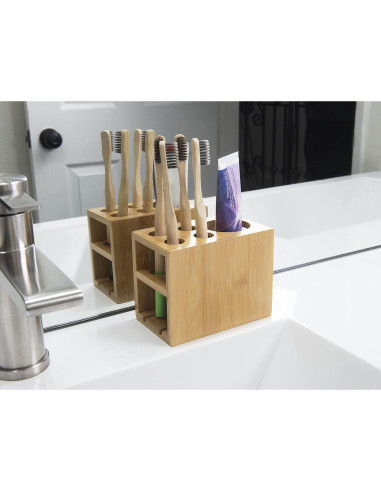 Soporte para Cepillos de Dientes Bamboo Naturals 1 Compartimento