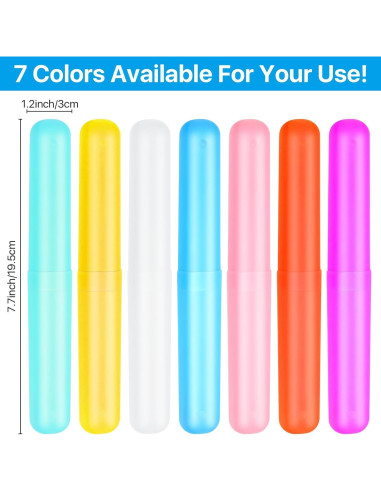 Estuche de Cepillo de Dientes de Viaje 70 Piezas 7 Colores