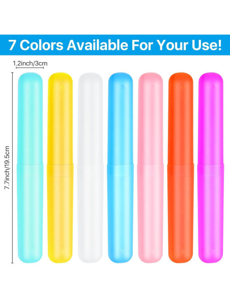 Estuche de Cepillo de Dientes de Viaje 70 Piezas 7 Colores