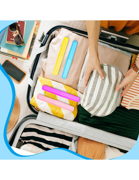 Estuche de Cepillo de Dientes de Viaje 70 Piezas 7 Colores