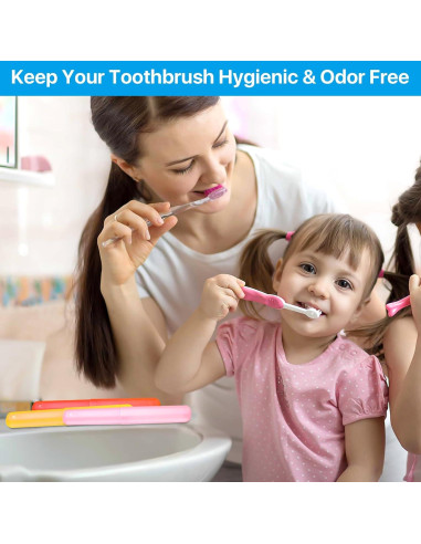 Estuche de Cepillo de Dientes de Viaje 70 Piezas 7 Colores