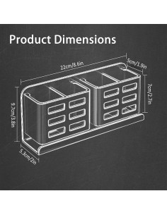 Soporte de cepillo de dientes YESENT aluminio 4 ranuras gris 2