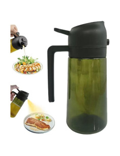 Dispensador de Aceite 2 en 1 Kitchen Maiden 470ml Negro