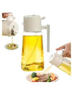Rociador de Aceite RFetomax 470ml Botella de Vidrio Blanco