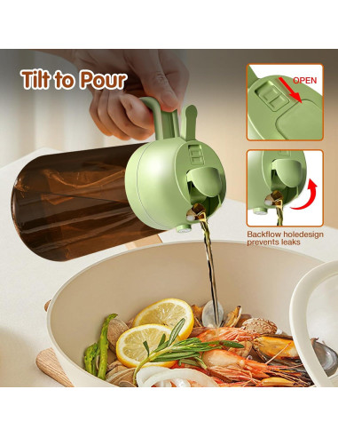 YARRAMATE Pulverizador de Aceite 470ml Vidrio Ámbar 2 en 1