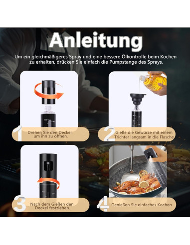 Pulverizador de Aceite Sapisecret 90ml Acero Inoxidable