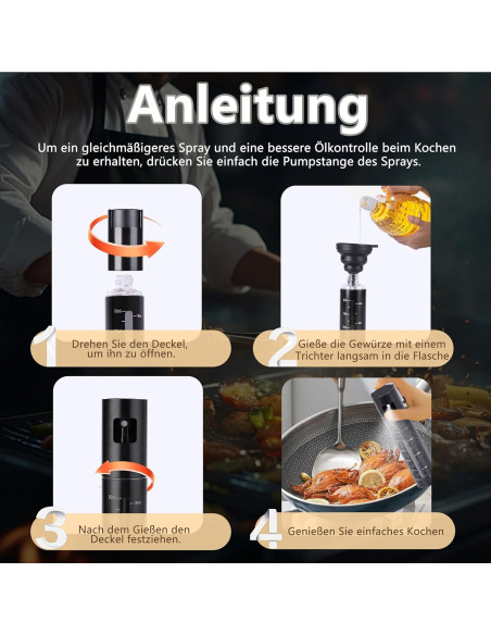 Pulverizador de Aceite Sapisecret 90ml Acero Inoxidable