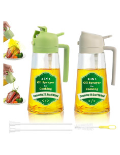 Spray de Aceite 2 en 1 HOPKASE 600ml Blanco y Verde