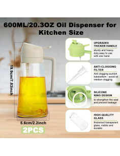 Spray de Aceite 2 en 1 HOPKASE 600ml Blanco y Verde 2