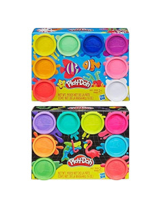 Play-Doh Paquete 16 Latas Arcoíris y Neón No Tóxico