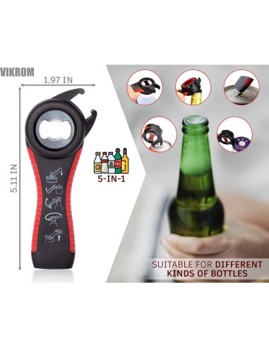 Abrebotellas de Silicona VIKROM 3 Piezas Antideslizante