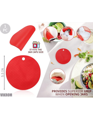 Abrebotellas de Silicona VIKROM 3 Piezas Antideslizante