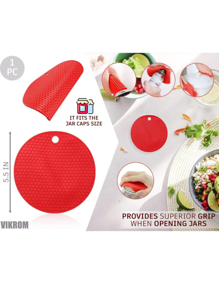 Abrebotellas de Silicona VIKROM 3 Piezas Antideslizante