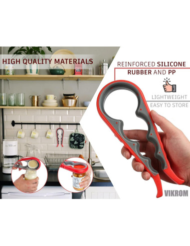 Abrebotellas de Silicona VIKROM 3 Piezas Antideslizante