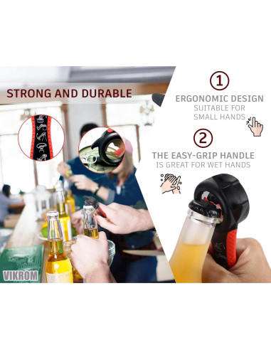 Abrebotellas de Silicona VIKROM 3 Piezas Antideslizante