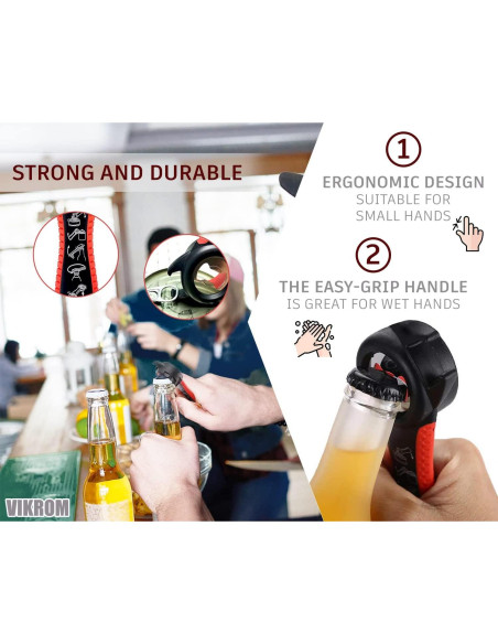 Abrebotellas de Silicona VIKROM 3 Piezas Antideslizante
