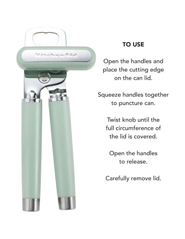 Abrelatas Multifuncional KitchenAid 21,21 cm Pistacho