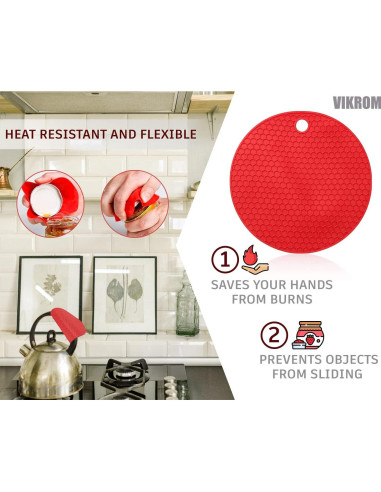 Abrebotellas de Silicona VIKROM 3 Piezas Antideslizante