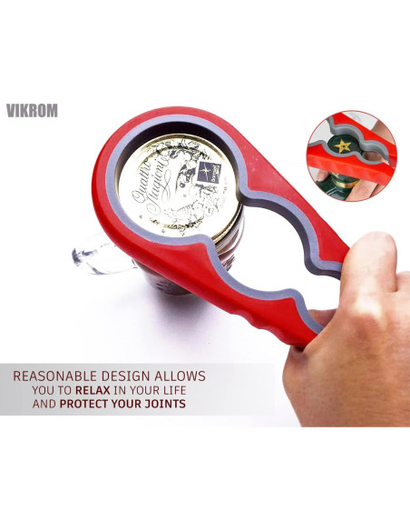 Abrebotellas de Silicona VIKROM 3 Piezas Antideslizante