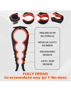 Abridor de Tarros y Botellas Lzzabo 4 en 1 Rojo 2