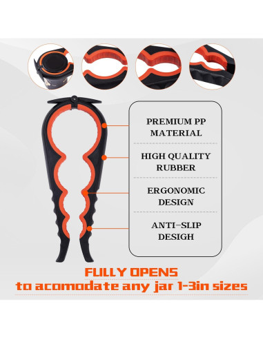 Abridor de Tarros y Botellas Lzzabo 4 en 1 Rojo