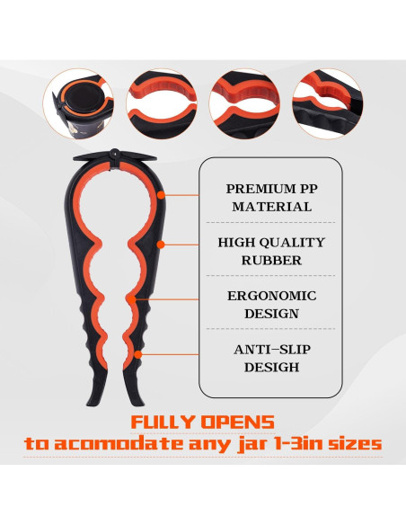 Abridor de Tarros y Botellas Lzzabo 4 en 1 Rojo
