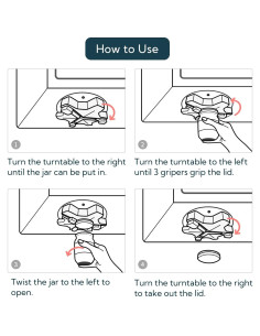 Abre Frascos Bajo Gabinete KITCHENDAO para Manos Débiles 2