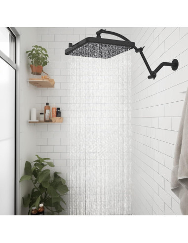 Cabezal de Ducha de Lluvia Hibbent 33 cm 5 Modos Alta Presión