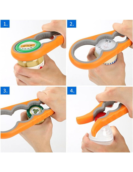 Abre frascos Otstar Naranja para manos débiles 22,5 cm