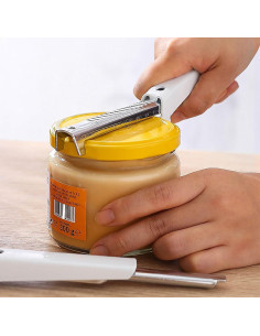Abridor de Tarros Kunovo Ajustable para Manos Débiles - Blanco 2