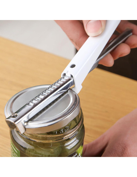 Abridor de Tarros Kunovo Ajustable para Manos Débiles - Blanco