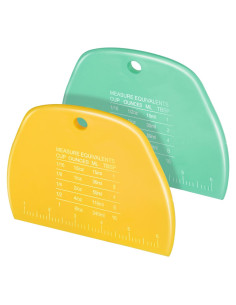 Raspador de Masa 2 Piezas Teenitor 15.5x11.4cm Verde Amarillo