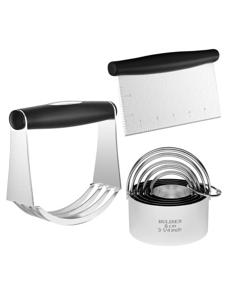 Juego de Cortadores de Galletas HULISEN 3 Pcs Acero Inoxidable