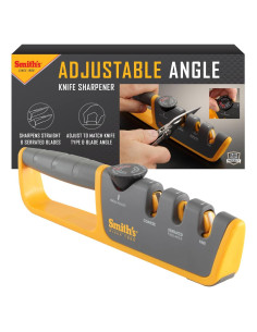 Afilador de Cuchillos Smith's 2 Etapas Ajustable Gris/Amarillo