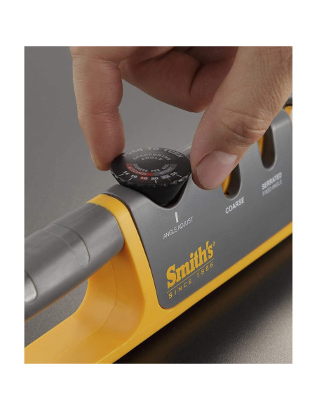 Afilador de Cuchillos Smith's 2 Etapas Ajustable Gris/Amarillo