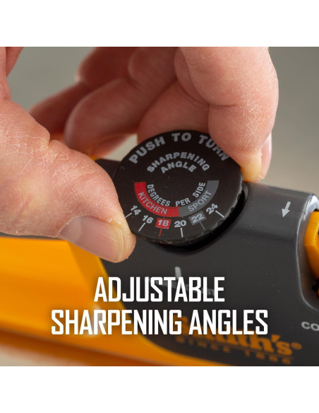 Afilador de Cuchillos Smith's 2 Etapas Ajustable Gris/Amarillo