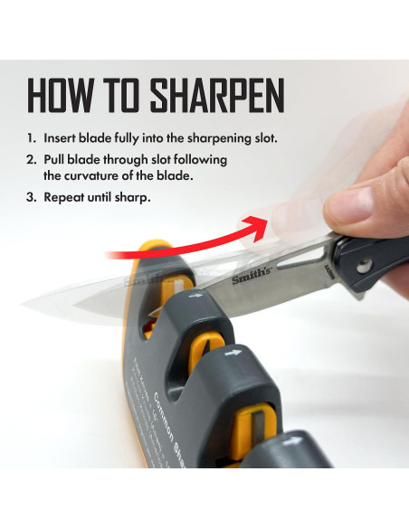 Afilador de Cuchillos Smith's 2 Etapas Ajustable Gris/Amarillo