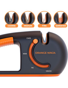 Afilador de cuchillos 4 etapas Sharp Pebble - Negro/Naranja 2