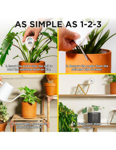 Medidor de Humedad de Suelo Classy Casita - Blanco