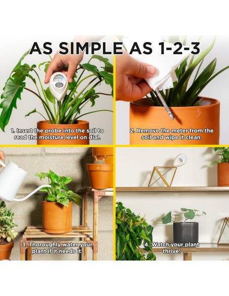 Medidor de Humedad de Suelo Classy Casita - Blanco