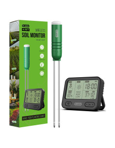 Medidor de Humedad del Suelo Dr.meter 4 en 1 LCD Verde