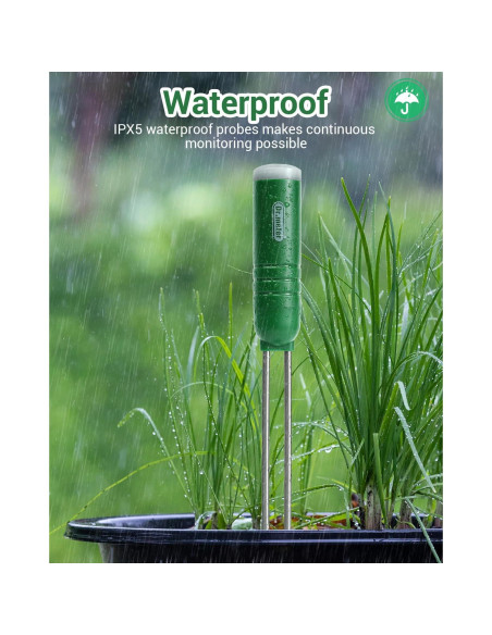 Medidor de Humedad del Suelo Dr.meter 4 en 1 LCD Verde