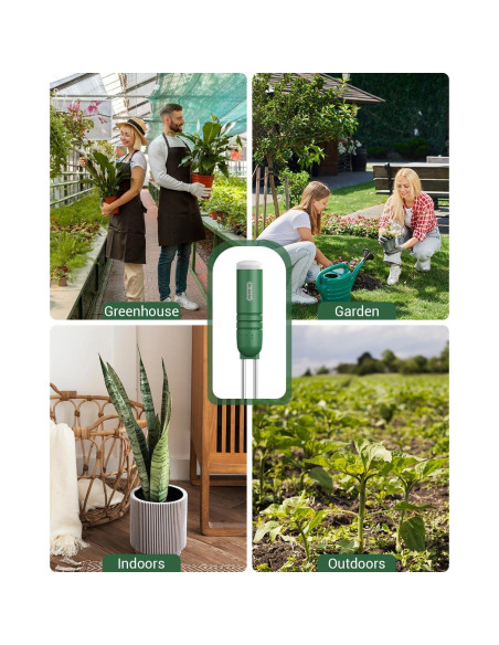 Medidor de Humedad del Suelo Dr.meter 4 en 1 LCD Verde